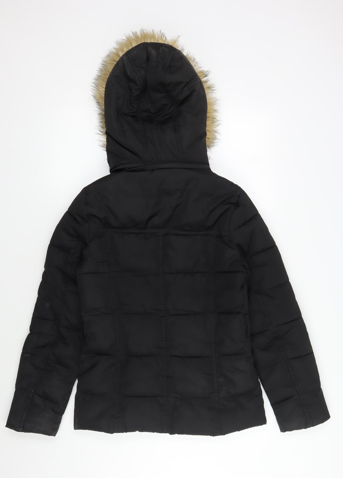 Womens UK Size 8 Warehouse Black Puffer Jacket