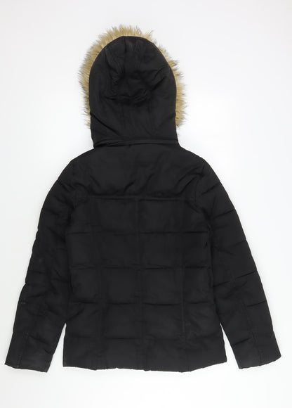 Womens UK Size 8 Warehouse Black Puffer Jacket