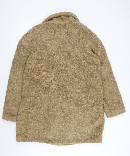 Womens UK Size 10 PRETTYLITTLETHING Beige Pea Coat