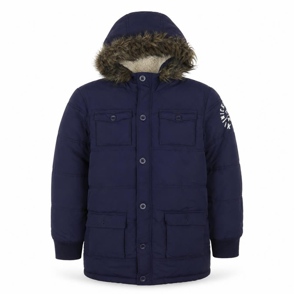 Nickelson Boys Blue Long Parka Jacket 13-14 Years
