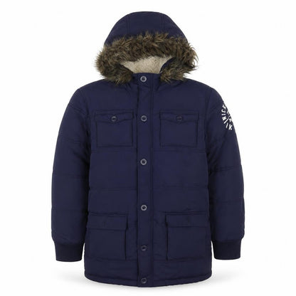 Nickelson Boys Blue Long Parka Jacket 13-14 Years