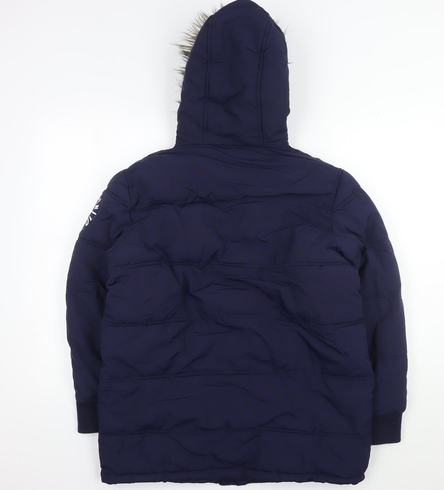 Nickelson Boys Blue Long Parka Jacket 13-14 Years