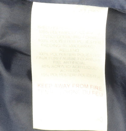 Nickelson Boys Blue Long Parka Jacket 13-14 Years