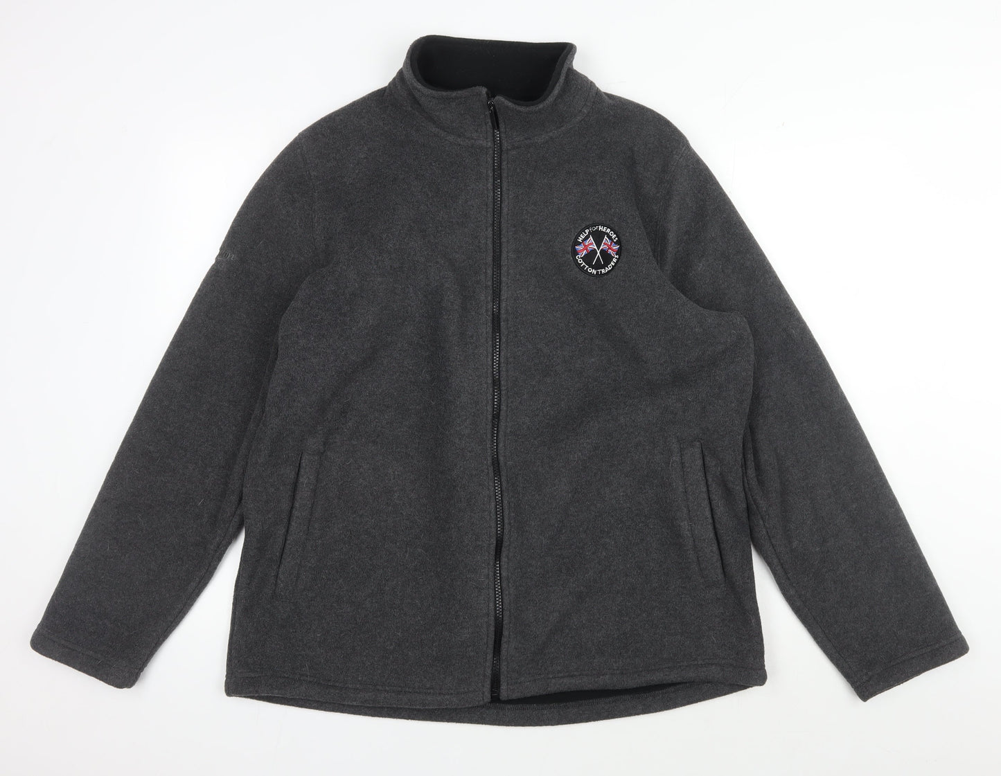 Mens UK Size L Cotton Traders Grey Basic Jacket