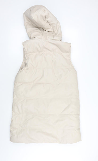 Womens UK Size 12 Zara Beige Puffer Jacket