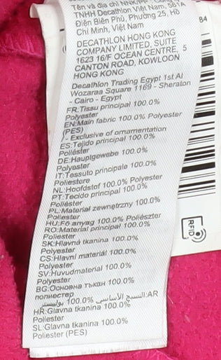 Decathlon Women's Pink Fleece Sweatshirt M