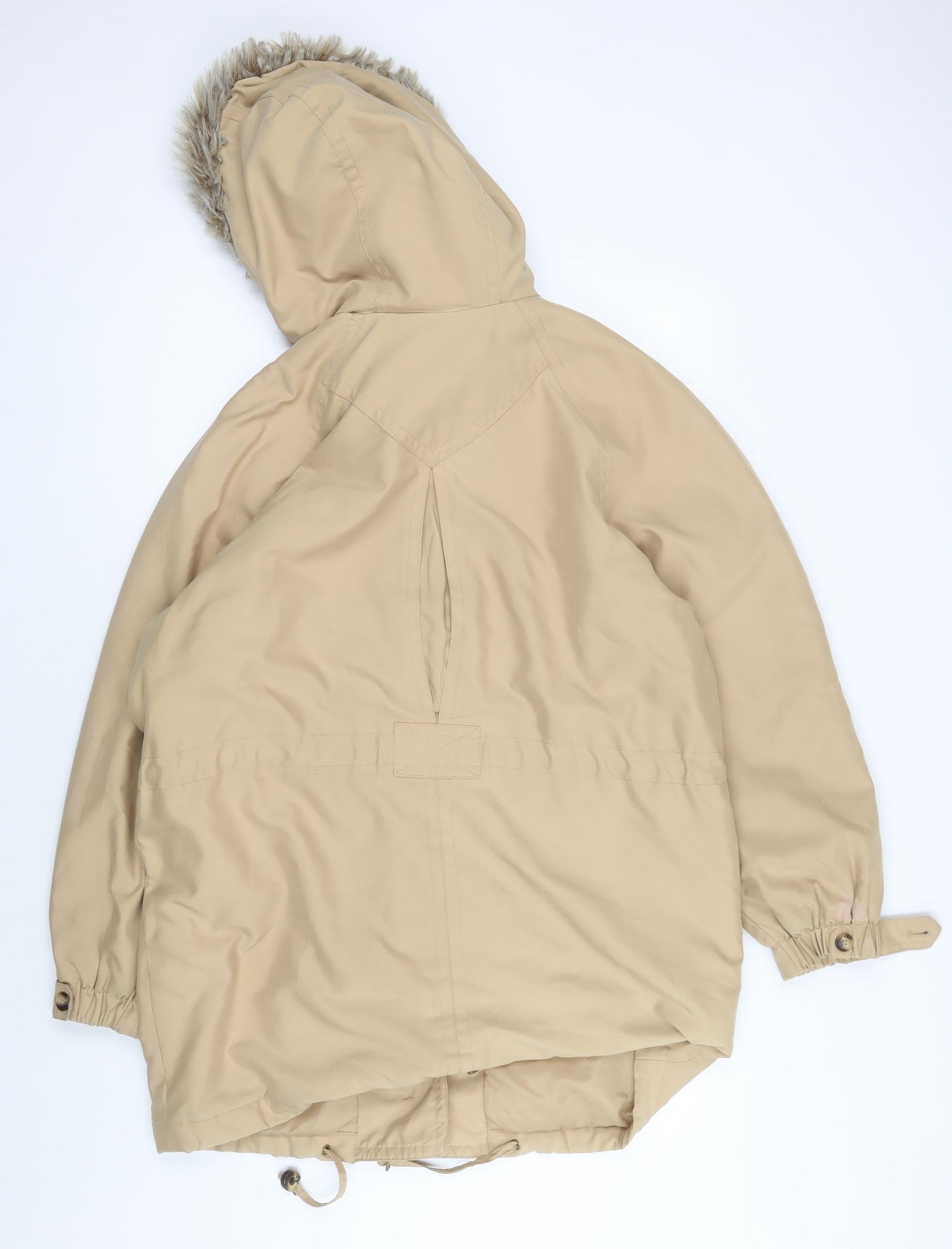 Womens UK Size 12 Marks and Spencer Beige Parka Coat