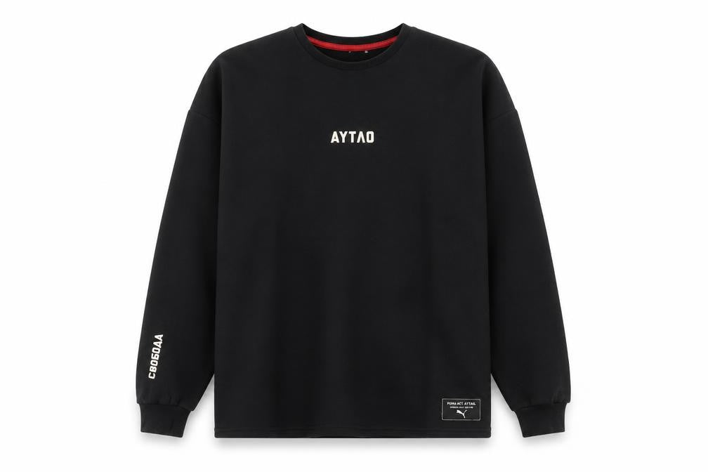 Mens UK Size M PUMA Black Pullover Sweatshirt
