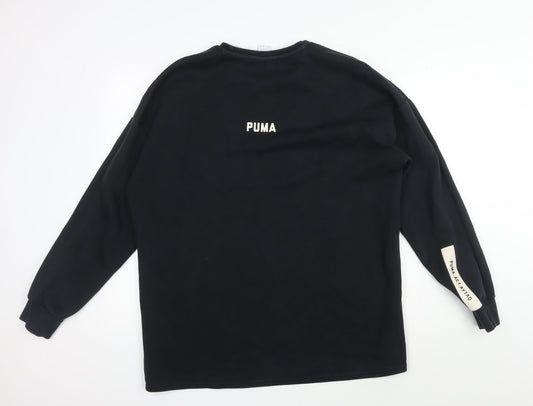 Mens UK Size M PUMA Black Pullover Sweatshirt