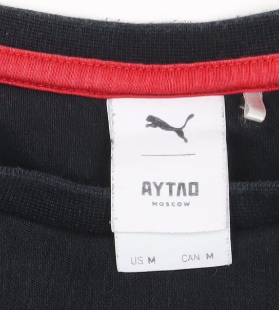 Mens UK Size M PUMA Black Pullover Sweatshirt
