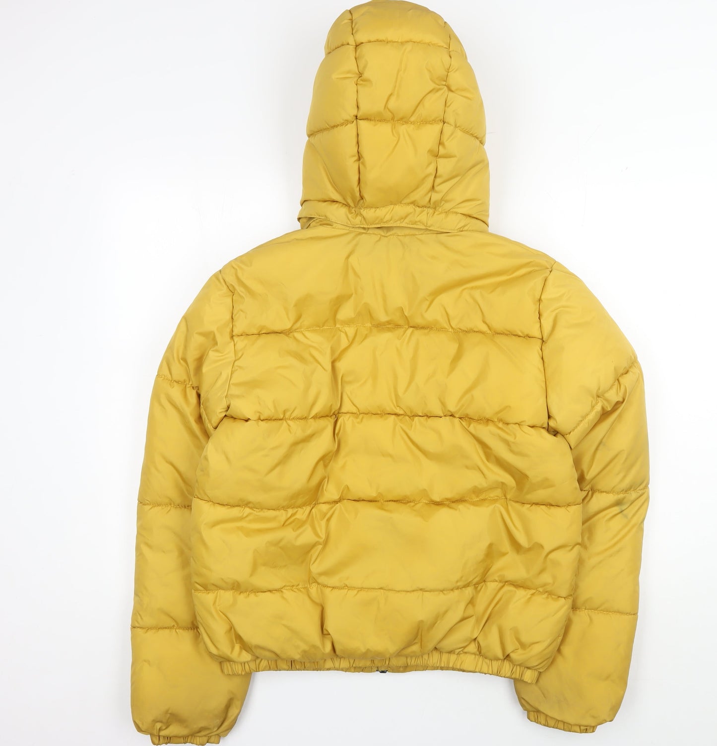 H&M Boys Yellow Puffer Jacket 13-14 Years Hooded Winter Coat