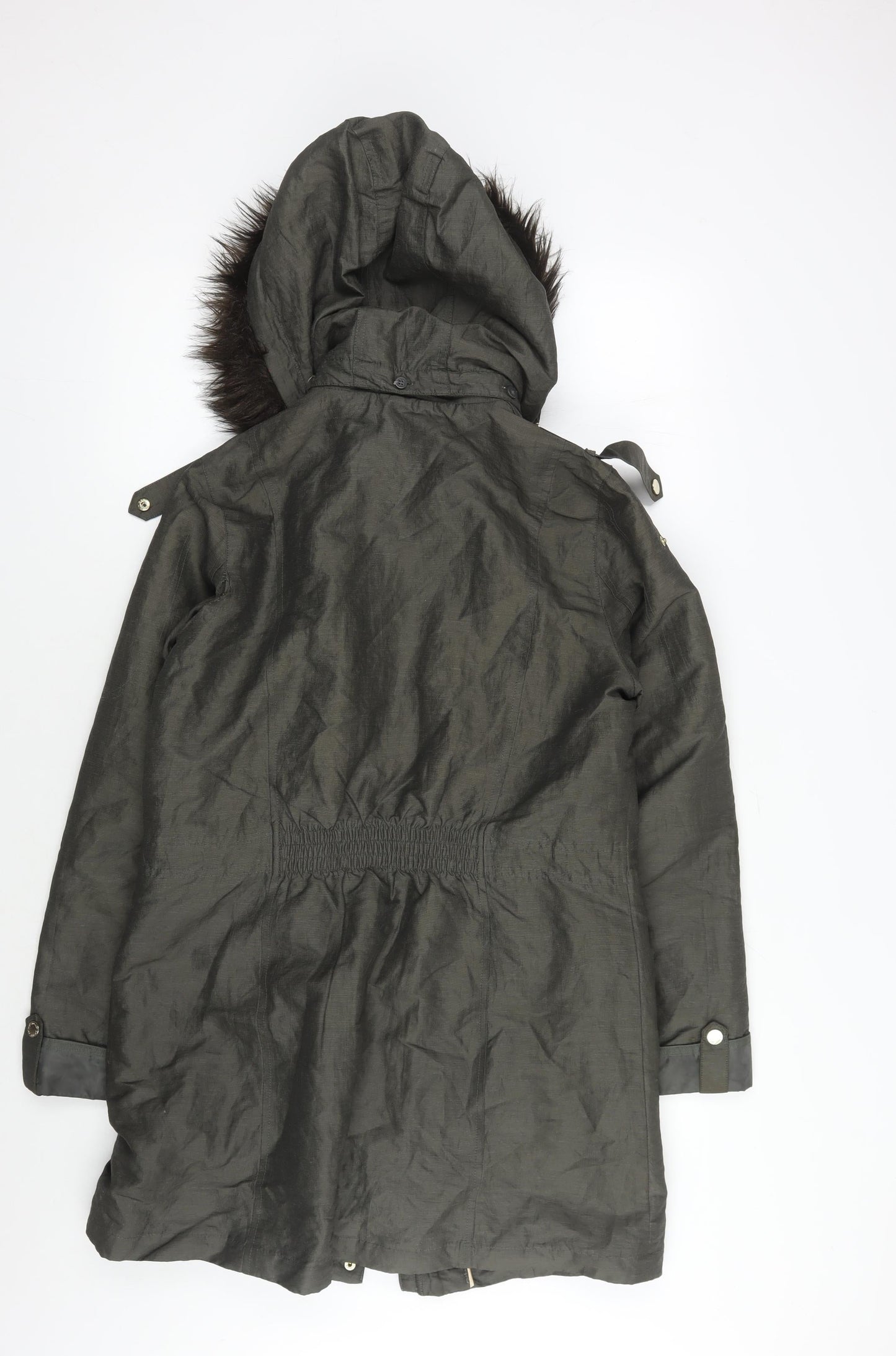 Womens UK Size 12 Marks and Spencer Green Parka Coat