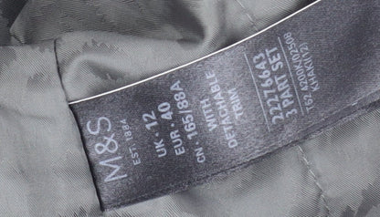 Womens UK Size 12 Marks and Spencer Green Parka Coat