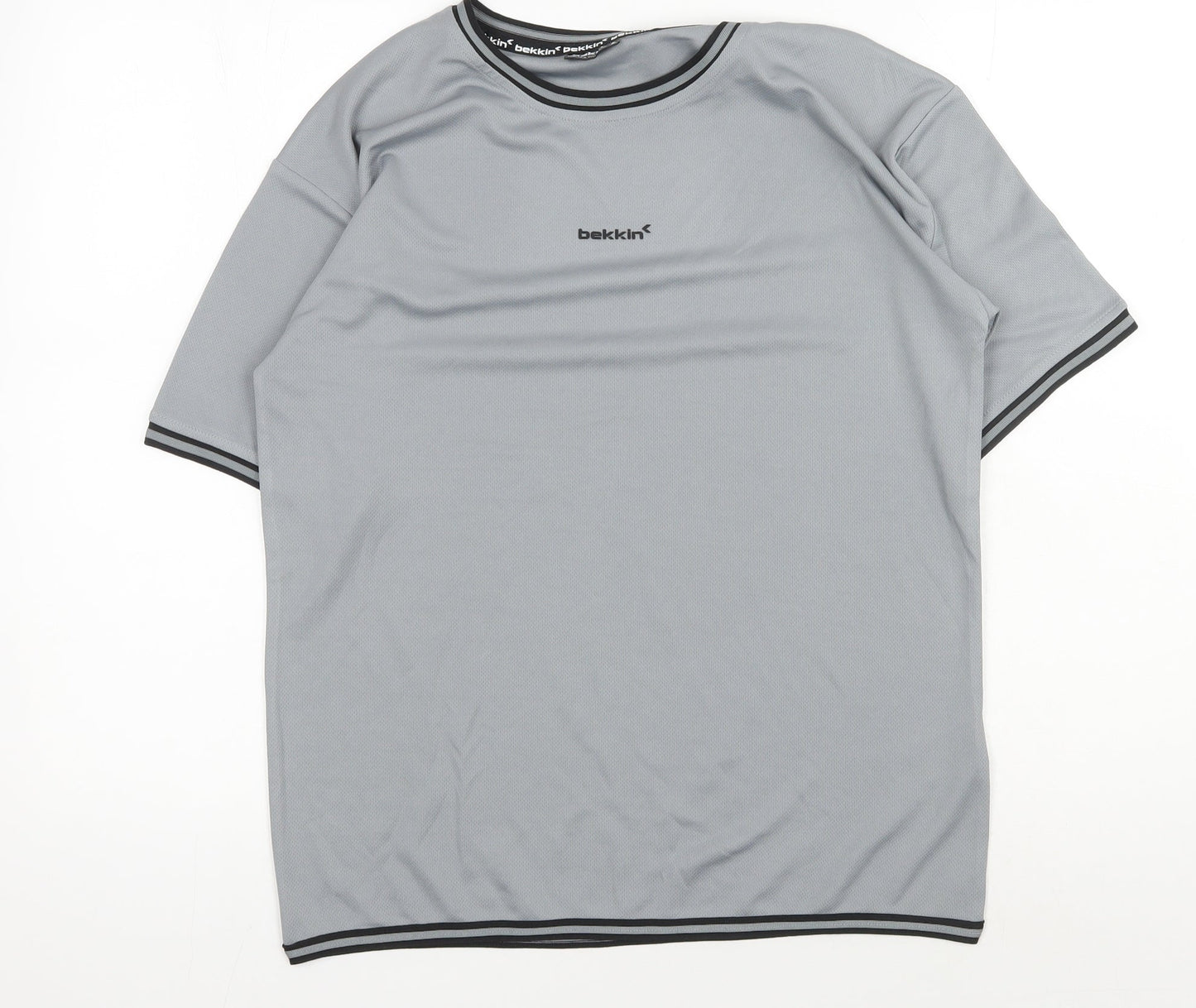 Bekkin Boys Grey T-Shirt 13-14 Years Jersey Crew Neck