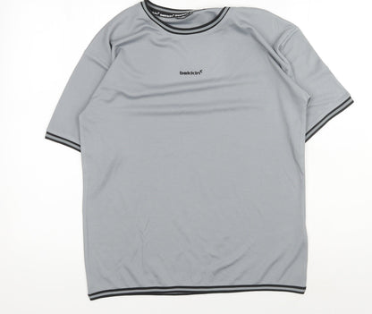 Bekkin Boys Grey T-Shirt 13-14 Years Jersey Crew Neck