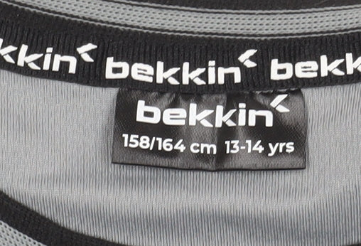 Bekkin Boys Grey T-Shirt 13-14 Years Jersey Crew Neck