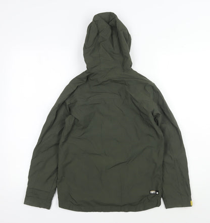 Next Boys Green Nylon Parka Jacket 9 Years - Full Zip Hooded Coat