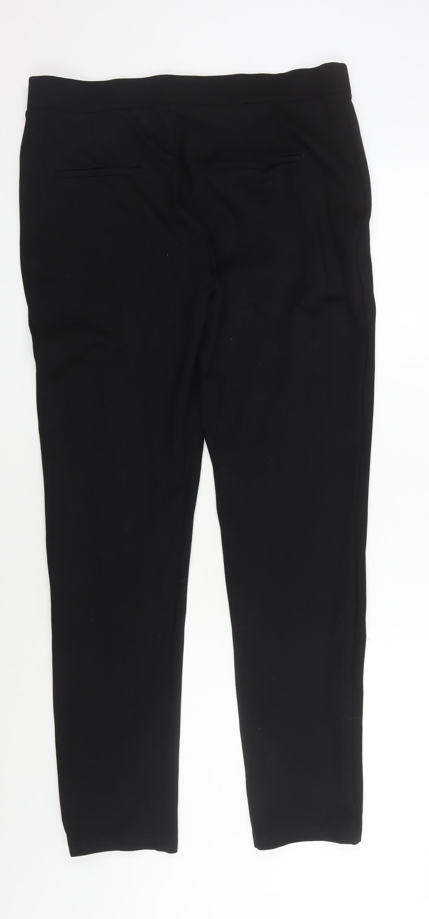 Womens UK Size L BASSINI Slim Fit Jegging Black Trousers