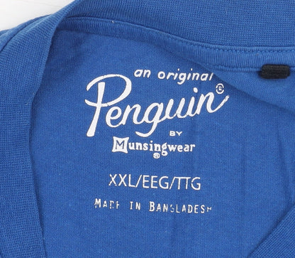 Penguin Men's Blue Graphic Print 2XL T-Shirt