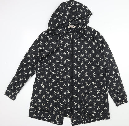 Louche Women's Black Animal Print Hooded Jacket M