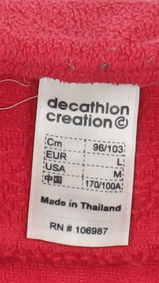 Decathlon Women's Red Fleece Pullover Sweatshirt Size 12