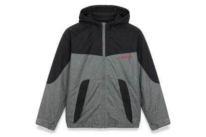Front view of Hawk unisex adults black grey xs windbreaker jacket