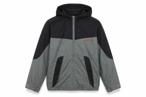 Front view of Hawk unisex adults black grey xs windbreaker jacket