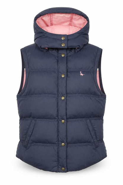 Jack Wills Teens Blue Puffer Waistcoat Snap Closure