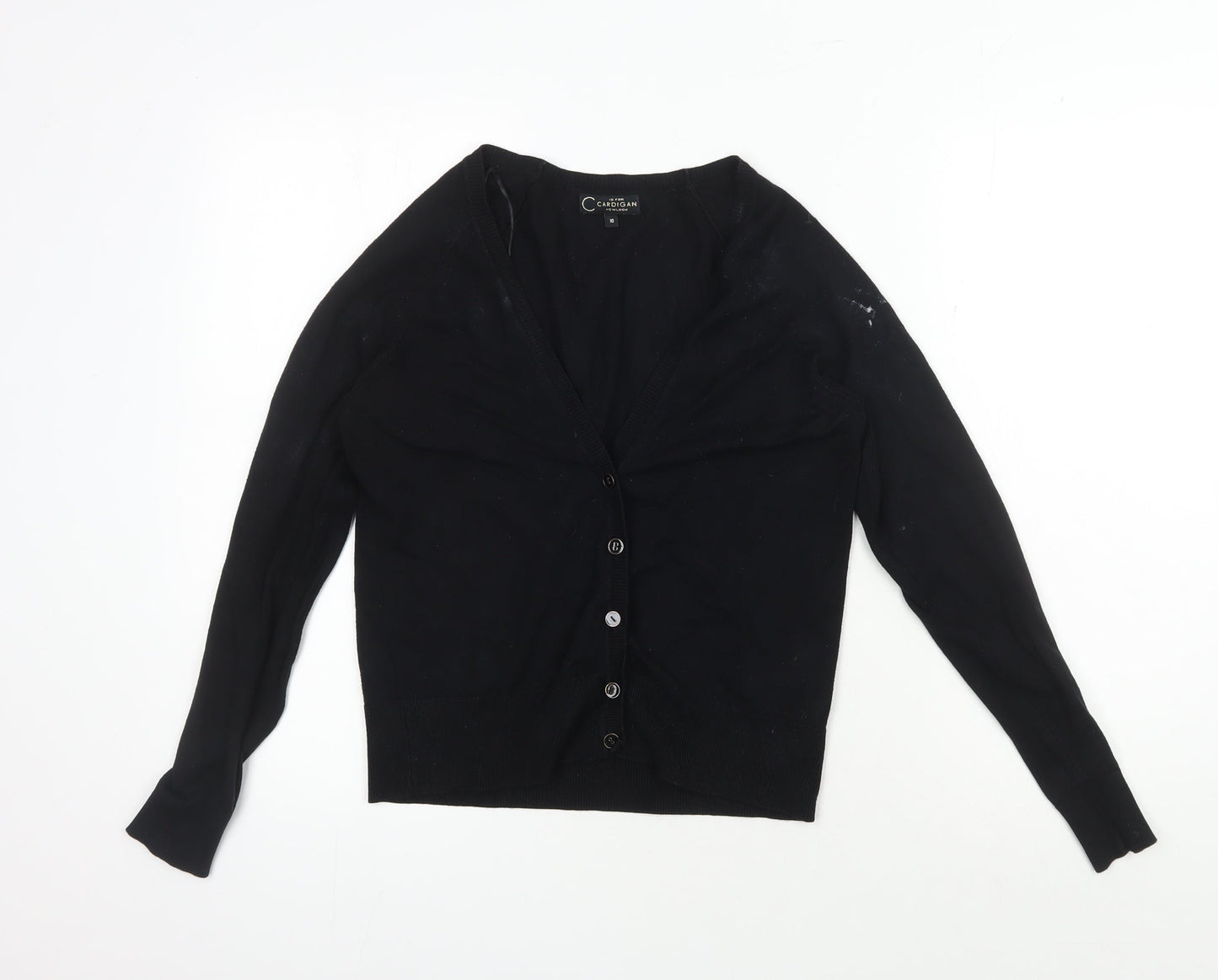 Womens UK Size 10 New Look Black Cardigan Jumper