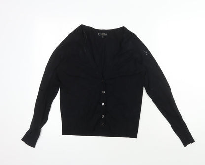 Womens UK Size 10 New Look Black Cardigan Jumper
