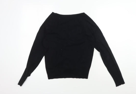 Womens UK Size 10 New Look Black Cardigan Jumper