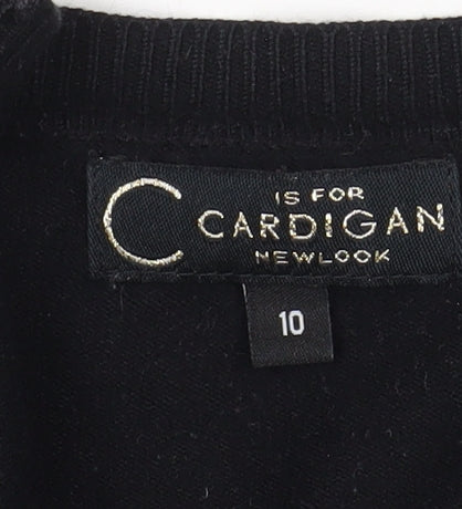 Womens UK Size 10 New Look Black Cardigan Jumper