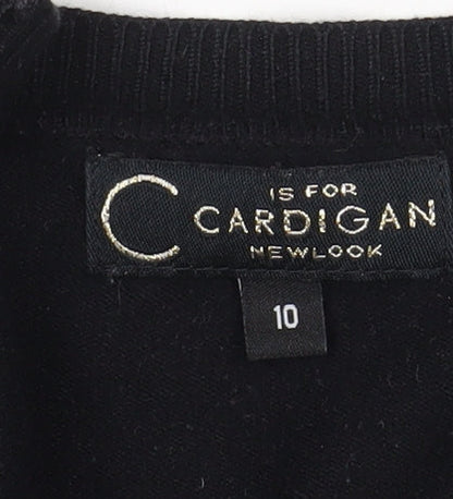 Womens UK Size 10 New Look Black Cardigan Jumper