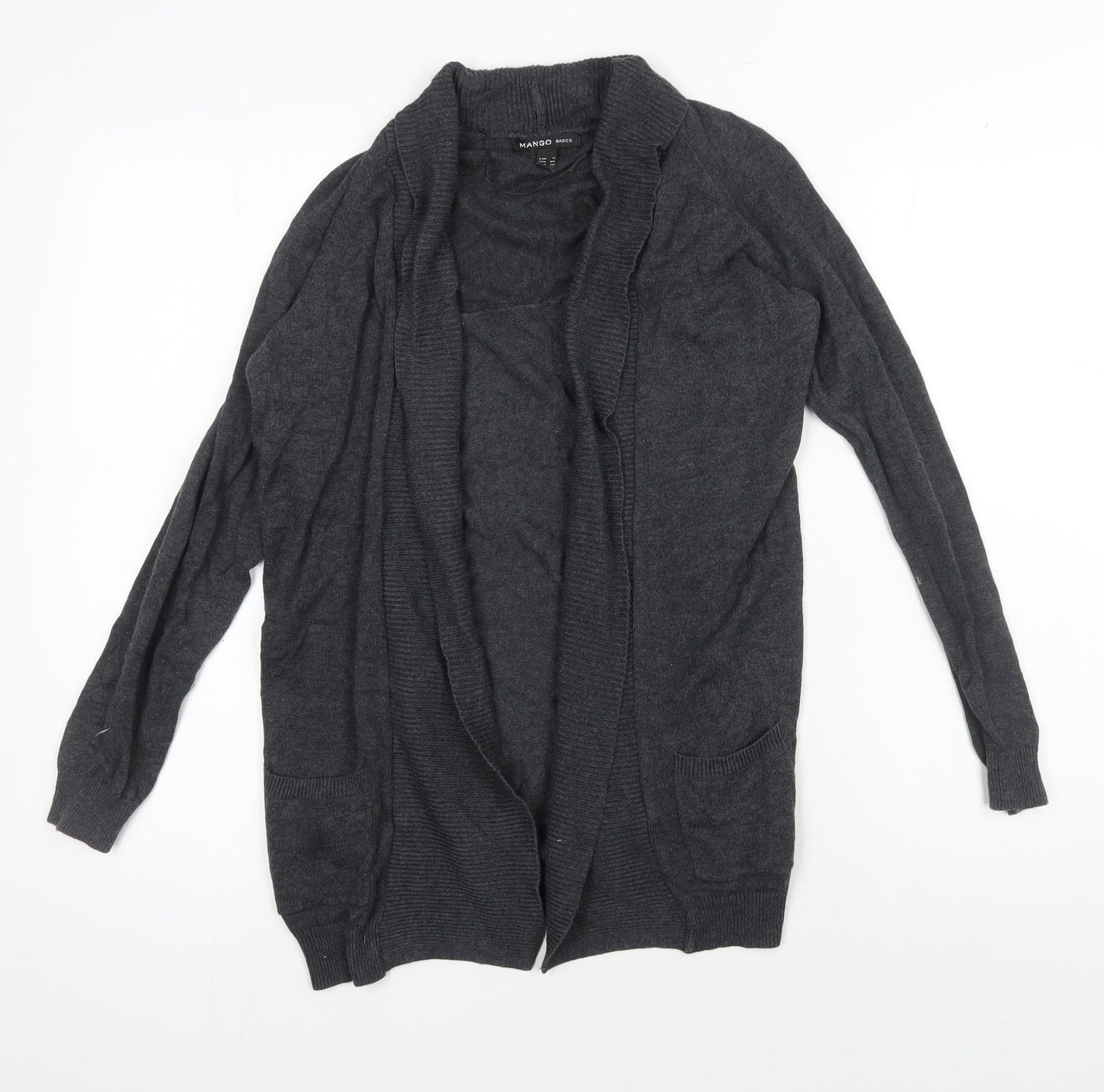 Mango Women's Grey Cardigan, Size S, Long Sleeve