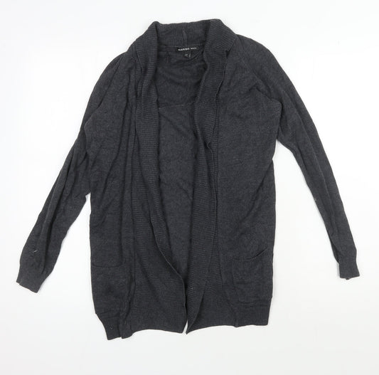Mango Women's Grey Cardigan, Size S, Long Sleeve