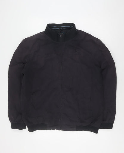 Mens UK Size L Lincoln Black Bomber Jacket