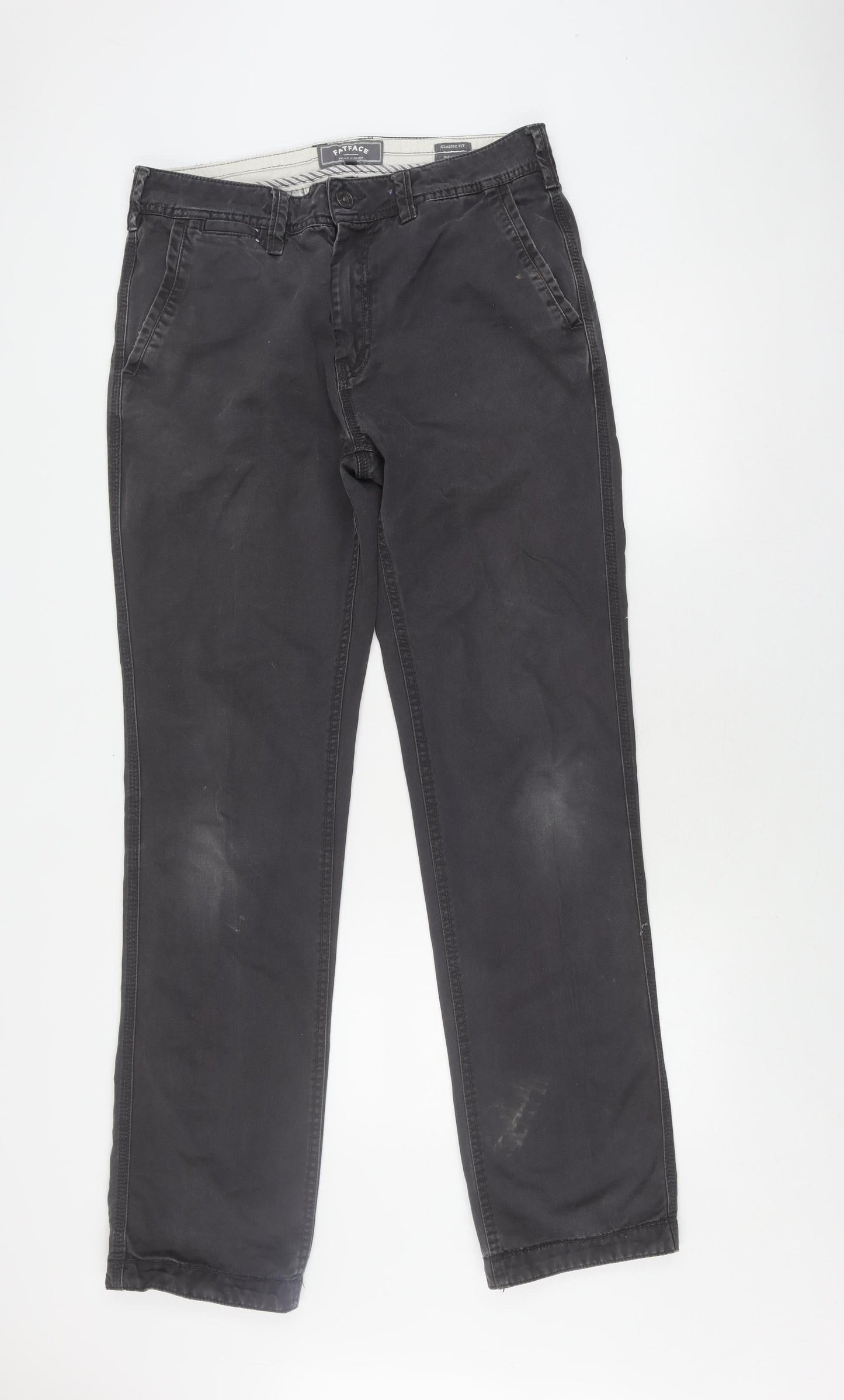 FatFace Men's Black 32L Chino Trousers