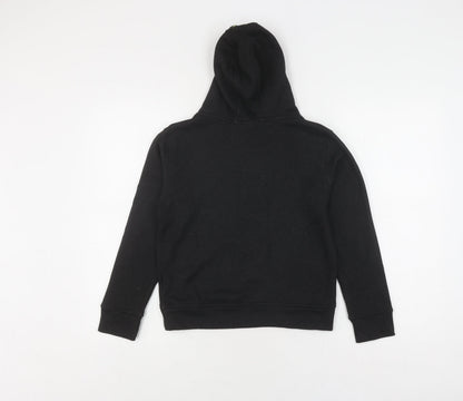 Puma Boys Black Hoodie 6-7 Years Logo Pullover Jersey