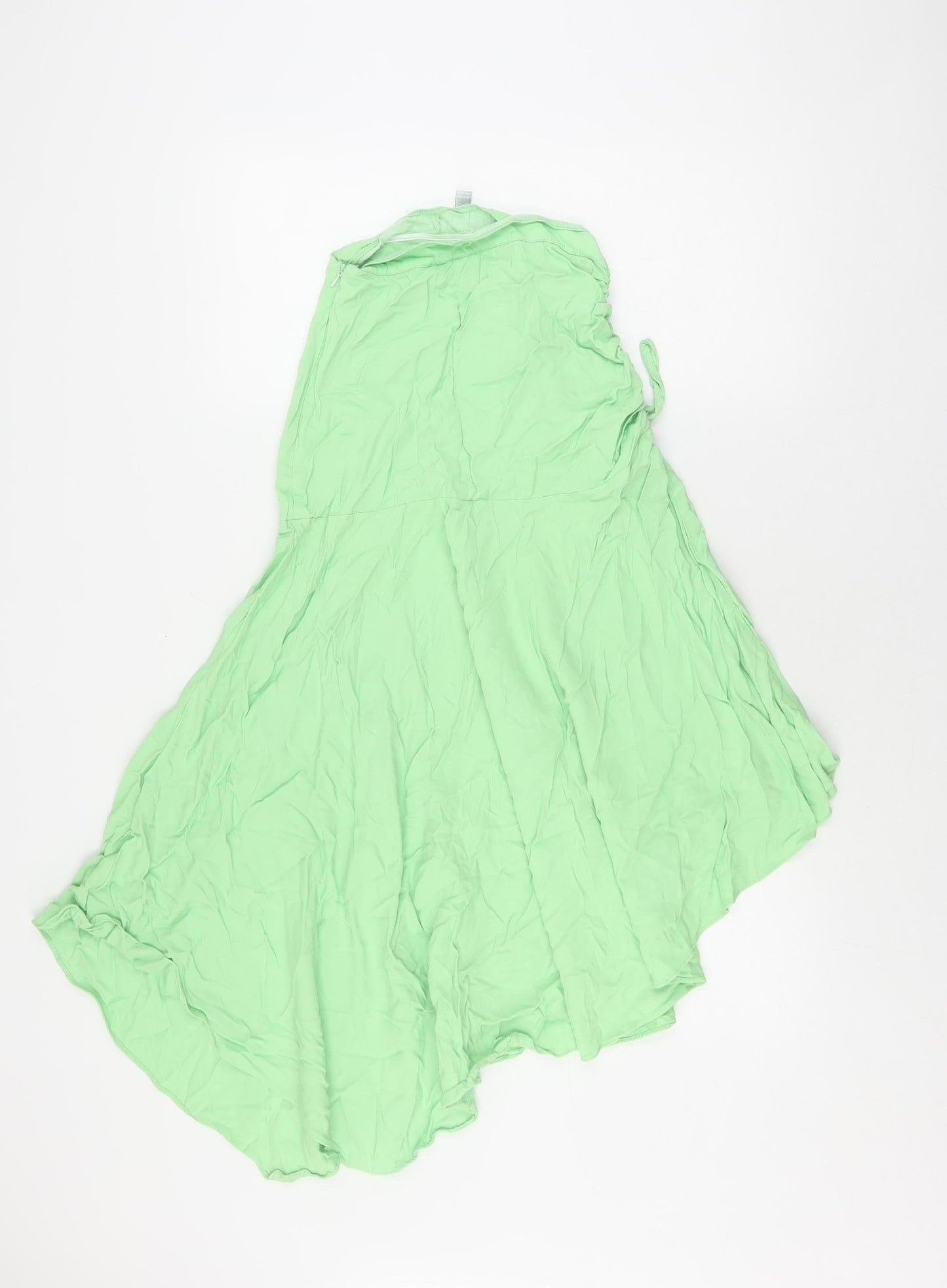 ASOS Women's Green Skirt Size 4 Viscose Elastic Waist