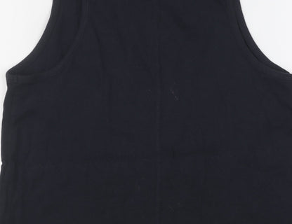 Superdry Women's Black Tank Top, Size 6, Embroidered