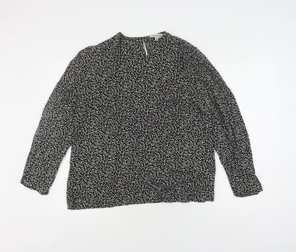 Whistles Women's Black Floral Blouse Size 12