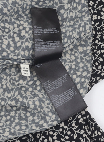 Whistles Women's Black Floral Blouse Size 12