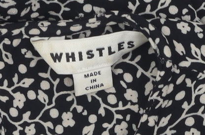 Whistles Women's Black Floral Blouse Size 12