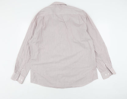 Thomas Nash Men's Multicoloured Striped Shirt, Size 16.5