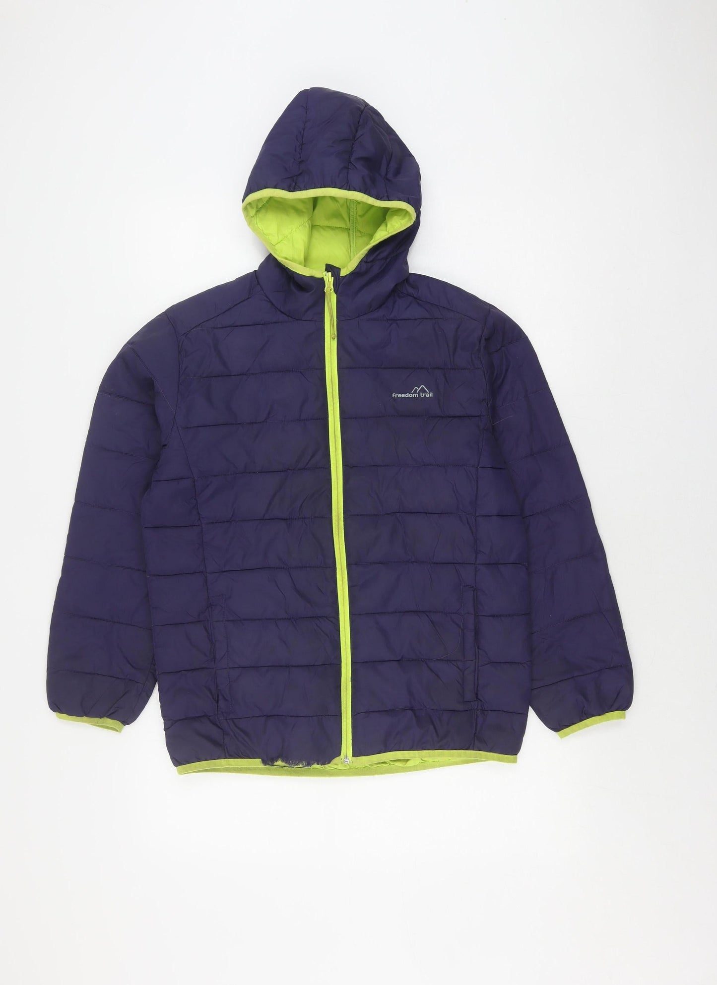 Freedom Trail Boys Blue Hooded Puffer Jacket 11-12Y