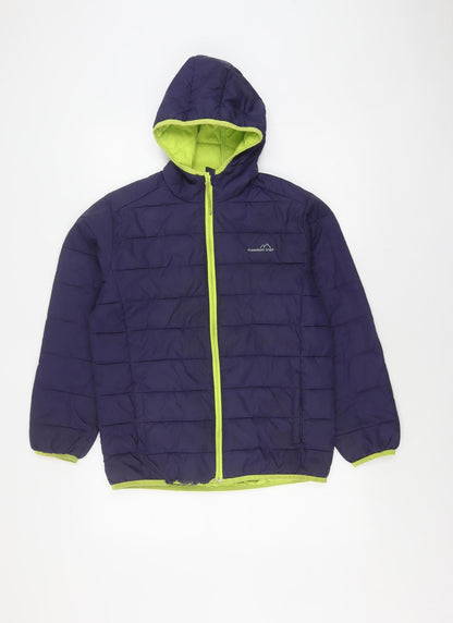 Freedom Trail Boys Blue Hooded Puffer Jacket 11-12Y