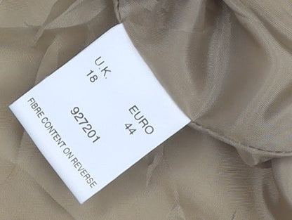Eastex Women's Beige Quilted Coat - Size 18, Casual