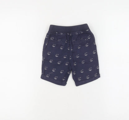 M&Co Unisex Toddler Blue Cotton Shorts 18-24 Months Nautical