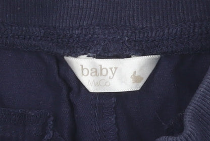 M&Co Unisex Toddler Blue Cotton Shorts 18-24 Months Nautical