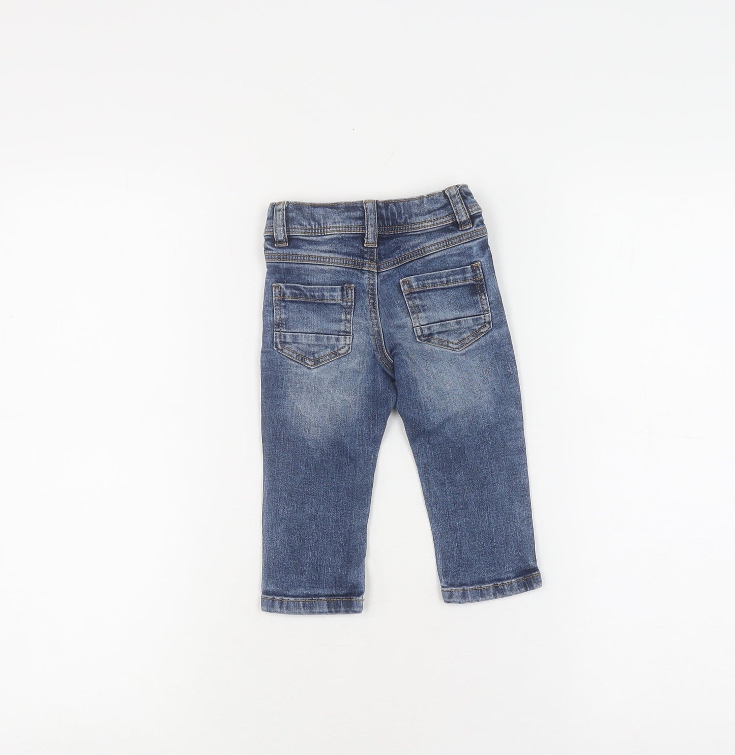 Marks and Spencer Blue Unisex Baby Jeans - 9-12 Months